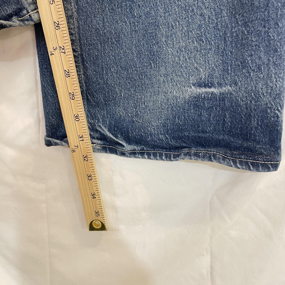 Free Assembly Jeans Womens 10 Blue Super High Rise Wide Leg Front Patch Pockets - Picture 8 of 16